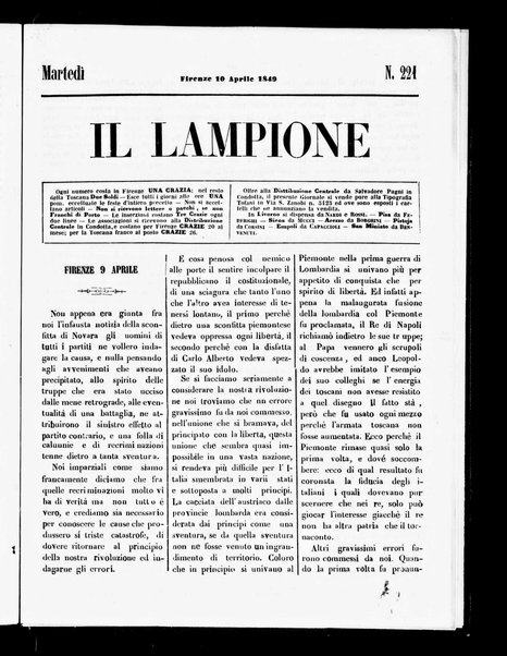 Il lampione : giornale per tutti