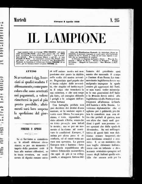 Il lampione : giornale per tutti