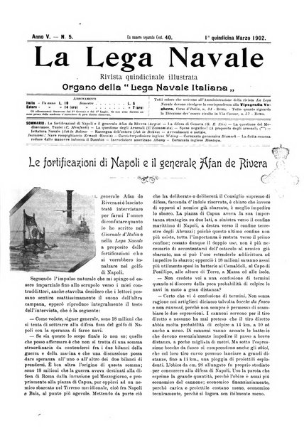 La lega navale rivista quindicinale illustrata