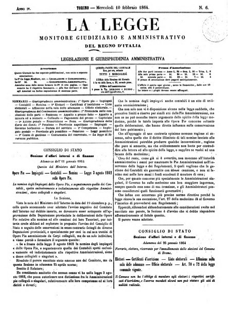 La legge monitore giudiziario e amministrativo del Regno d'Italia
