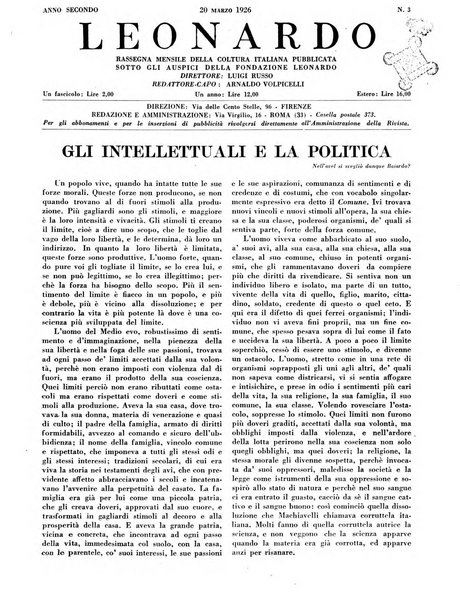 Leonardo rassegna mensile della coltura italiana