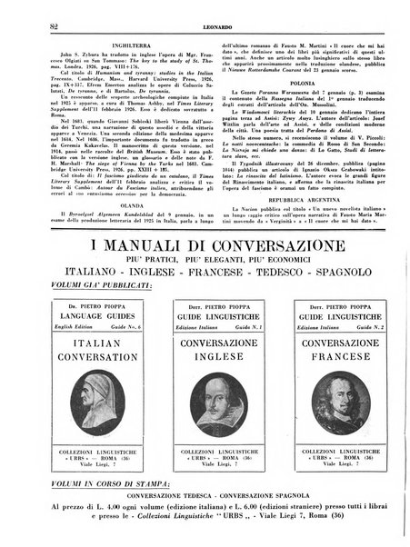 Leonardo rassegna mensile della coltura italiana