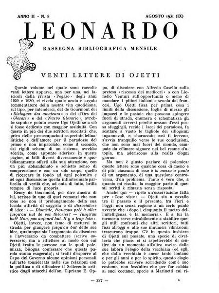 Leonardo rassegna mensile della coltura italiana