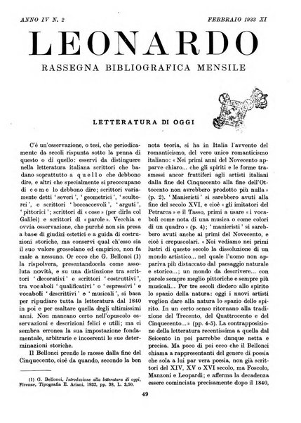 Leonardo rassegna mensile della coltura italiana