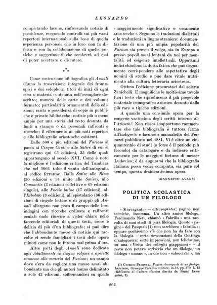 Leonardo rassegna mensile della coltura italiana