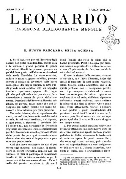 Leonardo rassegna mensile della coltura italiana