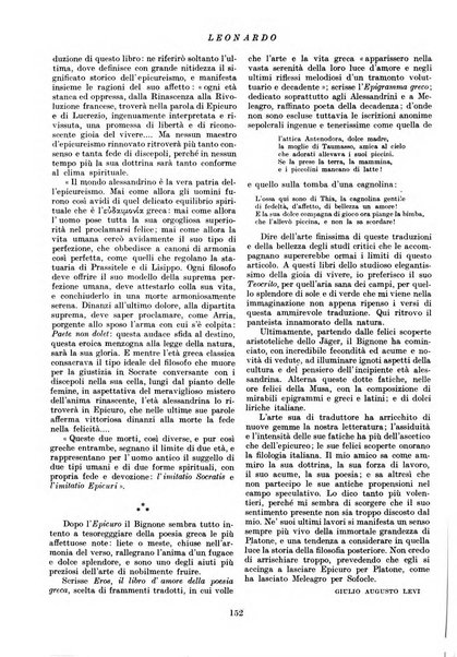 Leonardo rassegna mensile della coltura italiana