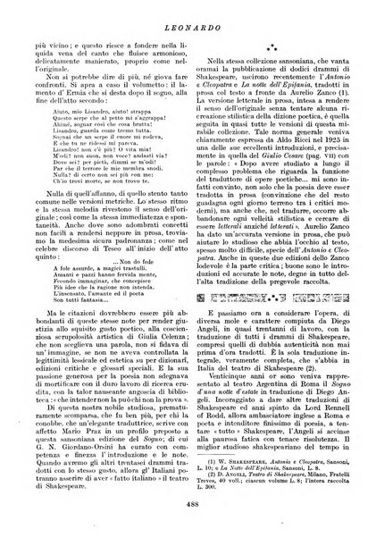 Leonardo rassegna mensile della coltura italiana