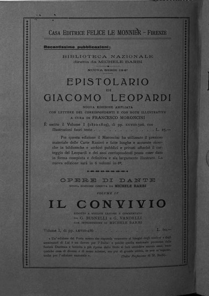 Leonardo rassegna mensile della coltura italiana