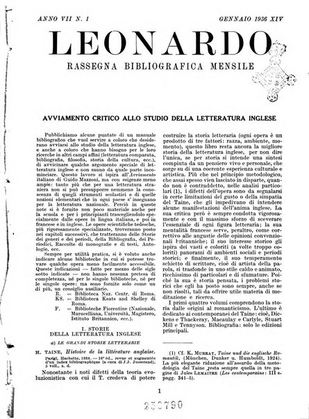 Leonardo rassegna mensile della coltura italiana