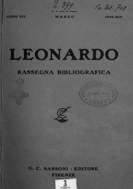 Leonardo rassegna mensile della coltura italiana