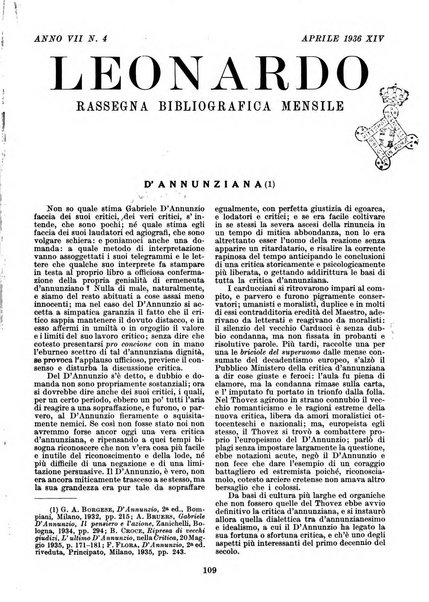 Leonardo rassegna mensile della coltura italiana