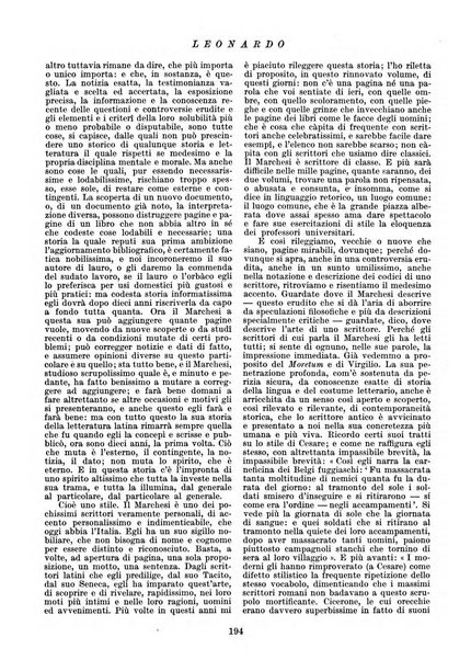 Leonardo rassegna mensile della coltura italiana