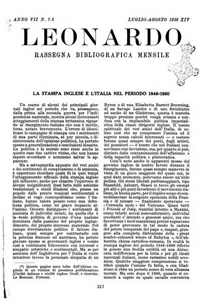 Leonardo rassegna mensile della coltura italiana