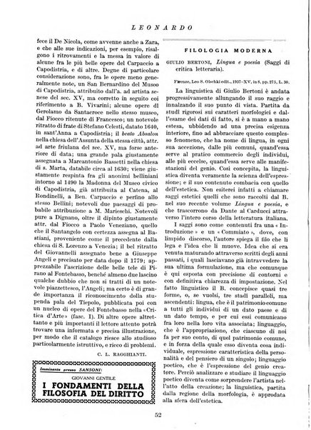 Leonardo rassegna mensile della coltura italiana