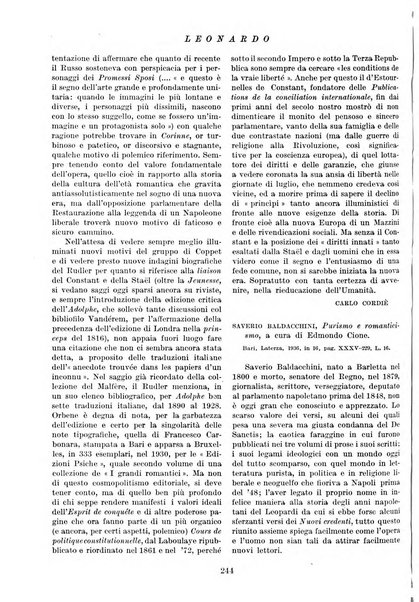 Leonardo rassegna mensile della coltura italiana