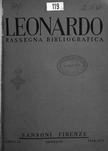 Leonardo rassegna mensile della coltura italiana