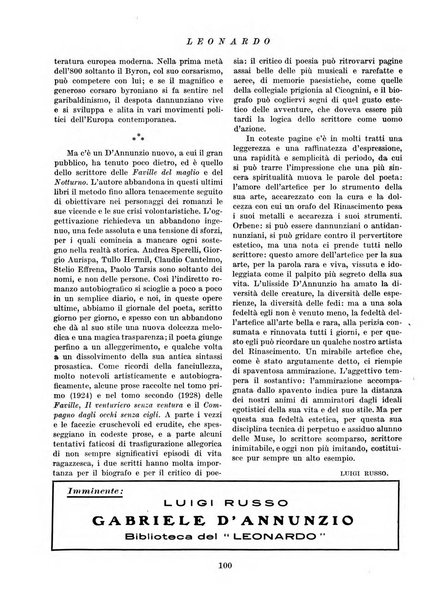 Leonardo rassegna mensile della coltura italiana