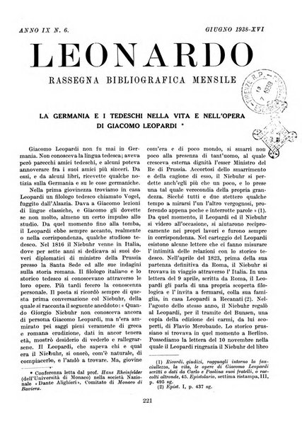 Leonardo rassegna mensile della coltura italiana