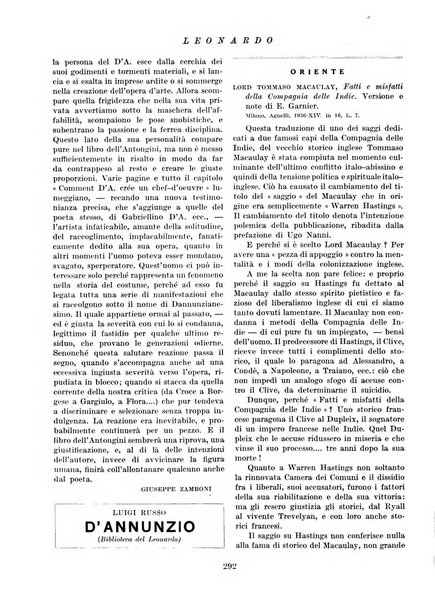 Leonardo rassegna mensile della coltura italiana