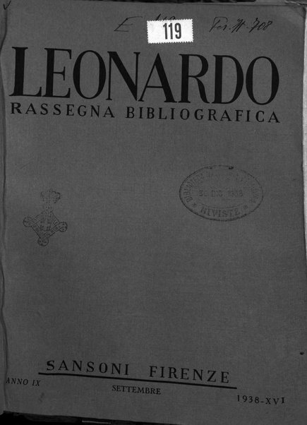 Leonardo rassegna mensile della coltura italiana