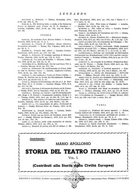 Leonardo rassegna mensile della coltura italiana