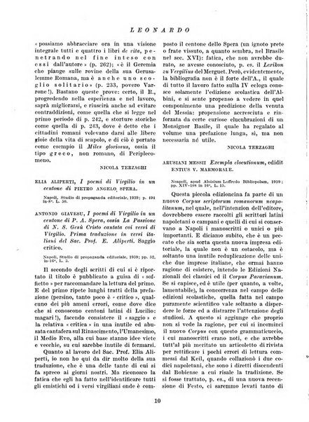 Leonardo rassegna mensile della coltura italiana