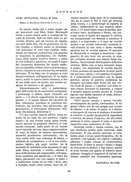 Leonardo rassegna mensile della coltura italiana