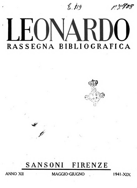 Leonardo rassegna mensile della coltura italiana