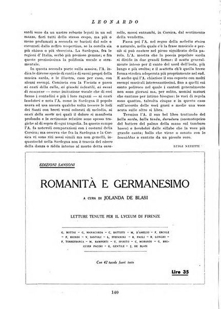 Leonardo rassegna mensile della coltura italiana