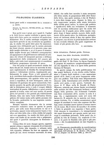 Leonardo rassegna mensile della coltura italiana