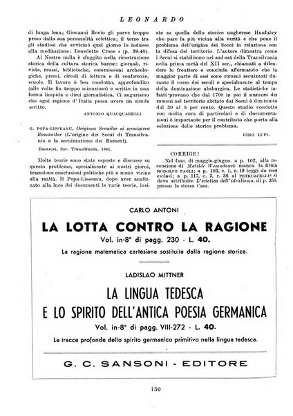 Leonardo rassegna mensile della coltura italiana