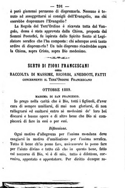 Letture francescane periodico mensile religioso dedicato ai figli terziarii di san Francesco d'Assisi