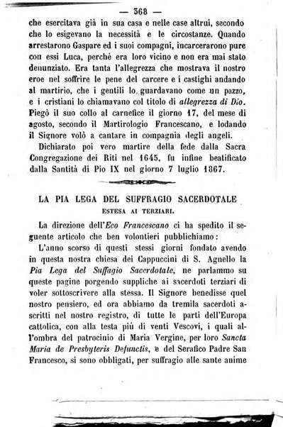 Letture francescane periodico mensile religioso dedicato ai figli terziarii di san Francesco d'Assisi