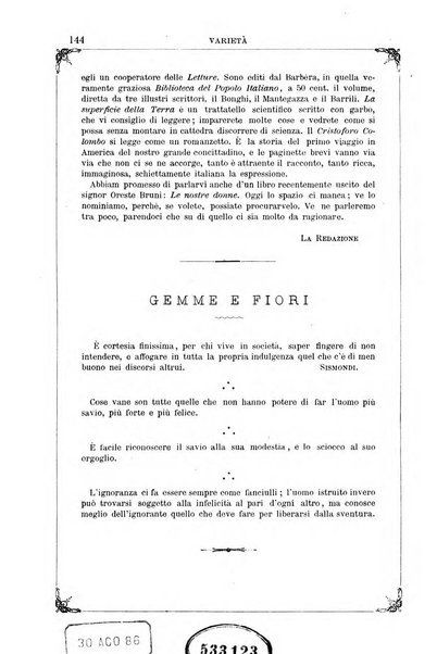 Letture per le giovinette