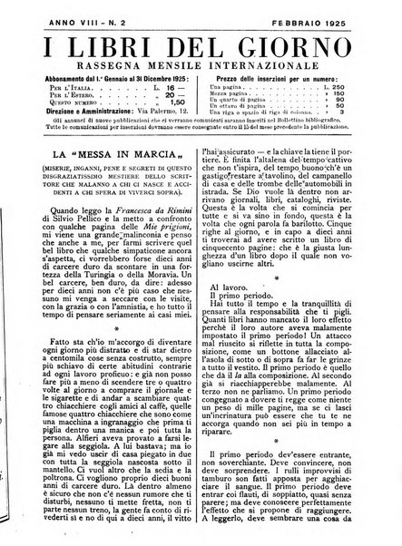 I libri del giorno rassegna mensile internazionale