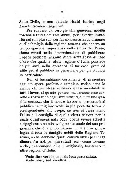 Il libro d'oro della Toscana pubblicazione dell'Ufficio araldico, Archivio genealogico di Firenze