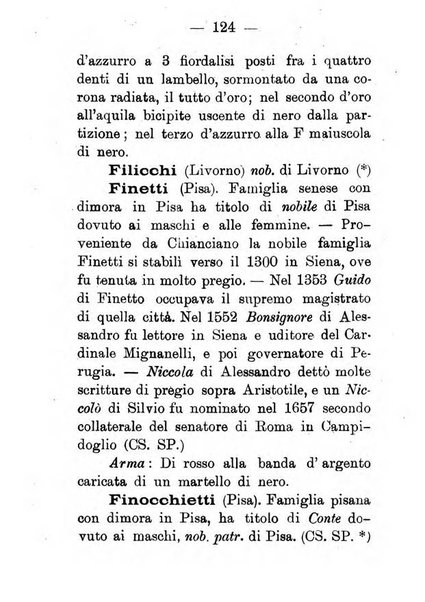 Il libro d'oro della Toscana pubblicazione dell'Ufficio araldico, Archivio genealogico di Firenze