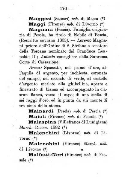 Il libro d'oro della Toscana pubblicazione dell'Ufficio araldico, Archivio genealogico di Firenze