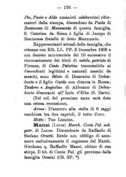 Il libro d'oro della Toscana pubblicazione dell'Ufficio araldico, Archivio genealogico di Firenze