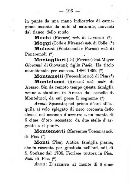 Il libro d'oro della Toscana pubblicazione dell'Ufficio araldico, Archivio genealogico di Firenze