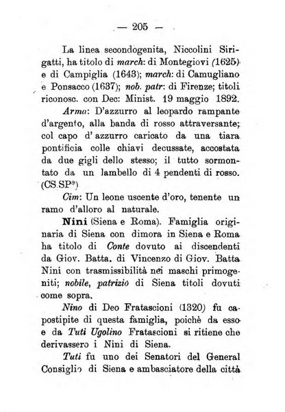 Il libro d'oro della Toscana pubblicazione dell'Ufficio araldico, Archivio genealogico di Firenze