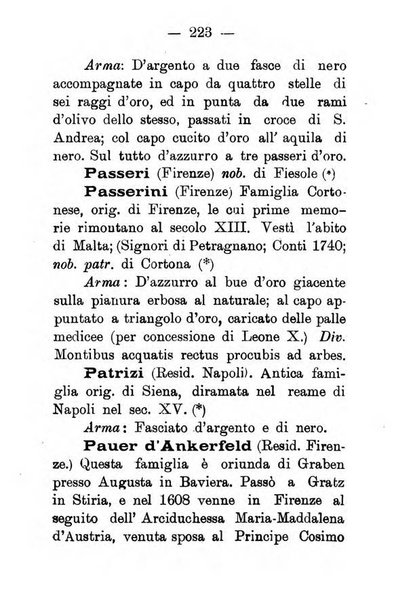 Il libro d'oro della Toscana pubblicazione dell'Ufficio araldico, Archivio genealogico di Firenze