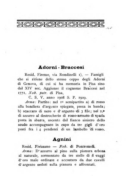 Il libro d'oro della Toscana pubblicazione dell'Ufficio araldico, Archivio genealogico di Firenze