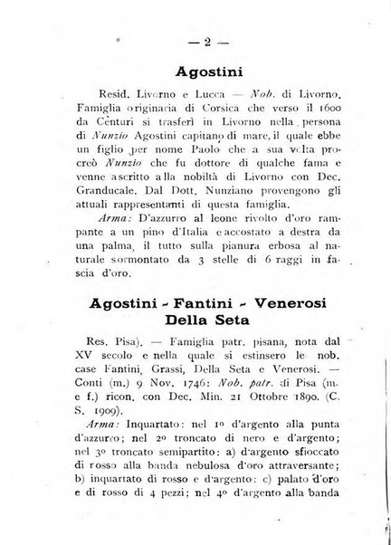 Il libro d'oro della Toscana pubblicazione dell'Ufficio araldico, Archivio genealogico di Firenze