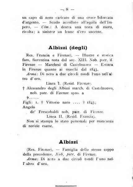 Il libro d'oro della Toscana pubblicazione dell'Ufficio araldico, Archivio genealogico di Firenze