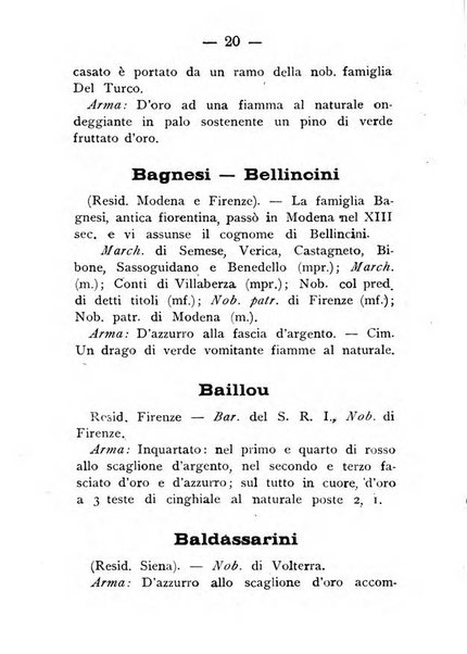 Il libro d'oro della Toscana pubblicazione dell'Ufficio araldico, Archivio genealogico di Firenze