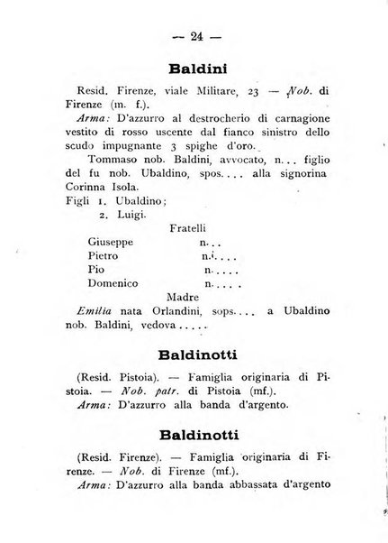 Il libro d'oro della Toscana pubblicazione dell'Ufficio araldico, Archivio genealogico di Firenze