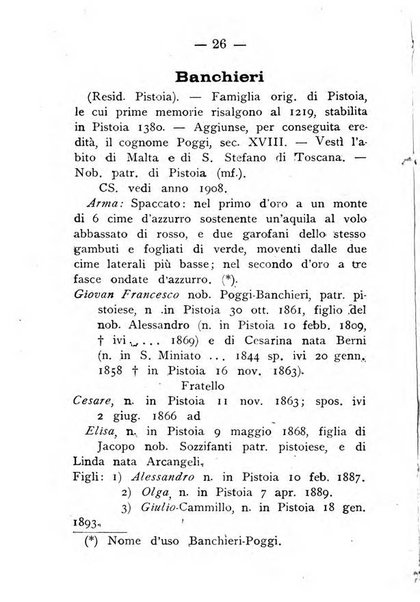 Il libro d'oro della Toscana pubblicazione dell'Ufficio araldico, Archivio genealogico di Firenze