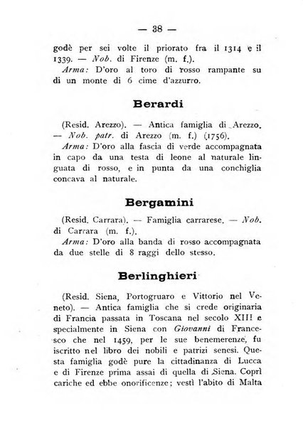 Il libro d'oro della Toscana pubblicazione dell'Ufficio araldico, Archivio genealogico di Firenze